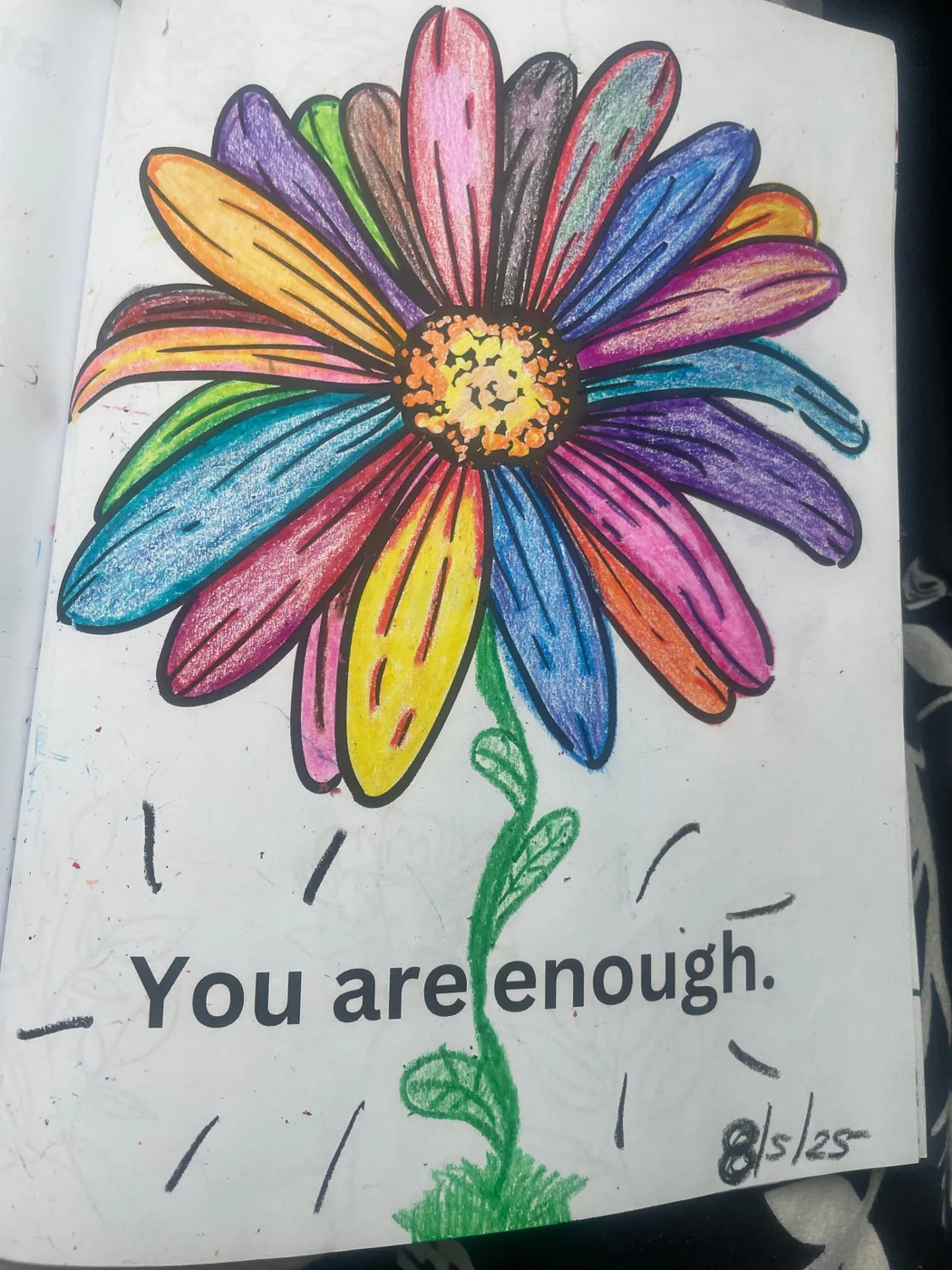 Bright multicolored flower
